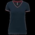 Camiseta de punto piqué mujer Navy / Red / White M