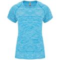 Camiseta Técnica Mujer Entallada Manga Ranglán Turquesa Vigore L