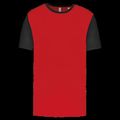 Camiseta bicolor adulto poliéster Sporty Red / Black L
