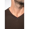 Camiseta de algodón con cuello de pico