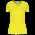 Camiseta de deporte mujer cuello de pico Fluorescent Yellow S