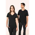 Camiseta algodón cuello pico mujer