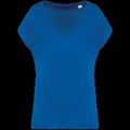 Camiseta algodón orgánico mujer holgada Sea Blue L