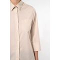 Camisa popelina media manga mujer