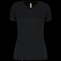 Camiseta de deporte mujer cuello de pico Black M