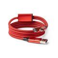 Cable cargador antienredo Rojo Talla Única Adulto