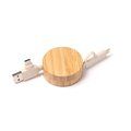 Cable cargador extensible USB y tipo C Crudo Talla Única Adulto