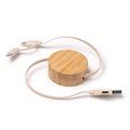 Cable cargador extensible USB y tipo C