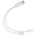 Cable Cargador Micro USB Tipo C y Lightning