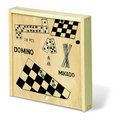 Caja con 4 juegos fabricados en madera