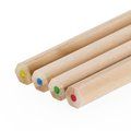 Caja de 4 lápices de madera hexagonal