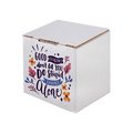 Caja Automontable Blanca para Tazas