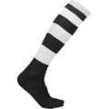 Calcetines altos a rayas unisex Black / White 31/34 EU