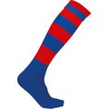 Calcetines altos a rayas unisex Dark Royal Blue / Sporty Red 35/38 Eu