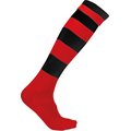 Calcetines altos a rayas unisex Sporty Red / Black 47/50 EU