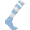 Calcetines altos a rayas unisex Sporty Sky Blue / White 35/38
