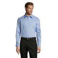 Camisa Ajustada Hombre Algodón/Elastano Azul Brillante Xl