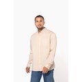 Camisa de algodón con bolsillo y cuello con botones