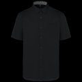 Camisa de algodón manga corta hombre Black L