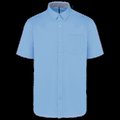 Camisa de algodón manga corta hombre Sky Blue 3XL