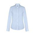 Camisa Ceñida Popelina Mujer Azul Claro L
