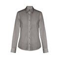 Camisa Ceñida Popelina Mujer Gris XL