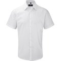 Camisa Corte ajustado manga corta hombre White 4XL