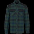 Camisa a cuadros algodón con bolsillos Forest Green / Navy Checked / Black XL