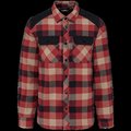 Camisa a cuadros algodón con bolsillos Red / Dark Beige Checked / Black 4XL