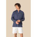 Camisa cuello mao de lino para hombre