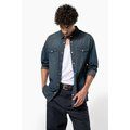 Camisa denim manga larga