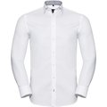 Camisa Espiga manga larga ajustada White / Silver / Convoy Grey Xl