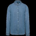 Camisa hombre algodón efecto Denim Chambray Blue S