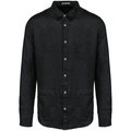 Camisa de lino hombre Black S