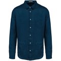 Camisa de lino hombre Peacock Blue 3XL