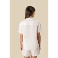 Camisa de lino manga corta para mujer
