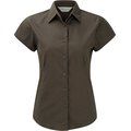 Camisa de manga corta entallada para mujer CHOCOLATE XL