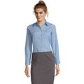 Camisa Mujer en Algodón y Elastano Azul Brillante M