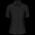 Camisa de mujer sin arrugas Black 4XL