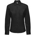 Camisa Mujer Entallada con Bolsillo Negro 3XL
