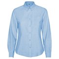 Camisa Oxford Mujer Entallada Manga Larga Celeste S