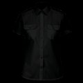 Camisa piloto manga corta mujer Black L