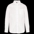 Camisa no-plancha manga larga White M