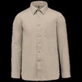 Camisa de polialgodón hombre Beige S