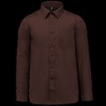 Camisa de polialgodón hombre Brown L