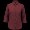 Camisa popelina media manga mujer Wine XL