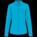 Camisa popelina polialgodón mujer Bright Turquoise M