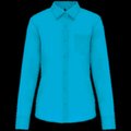 Camisa popelina polialgodón mujer Bright Turquoise S