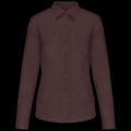 Camisa popelina polialgodón mujer Brown XXL