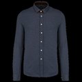 Camisa punto Jacquard Manga Larga Jacquard Blue L